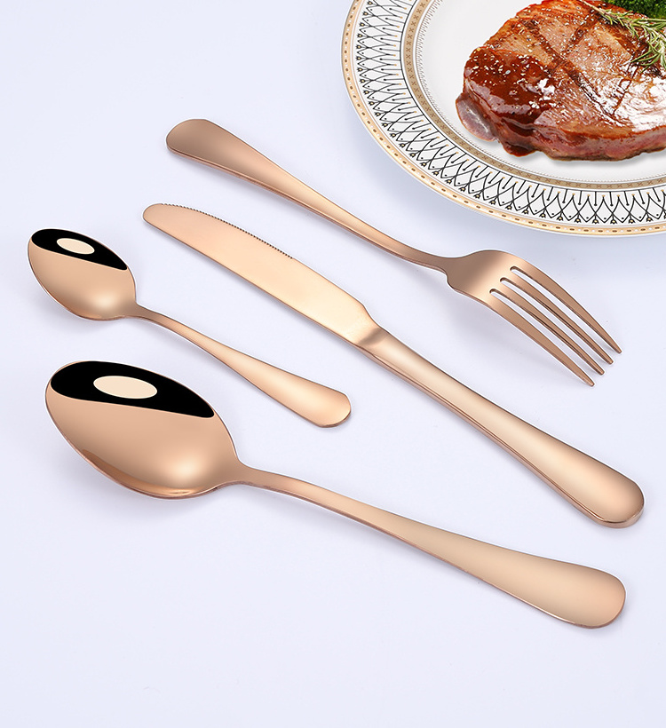 wholesale luxury high quality stainless steel stainless steel cutlery forks knives spoons bulk gold flatware for wedding party