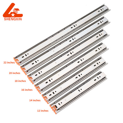 SHENGXIN drawer railing ball bearing undermount drawer slides soft close 40/45mm Zinc/Black  kitchen drawer slide for Furniture