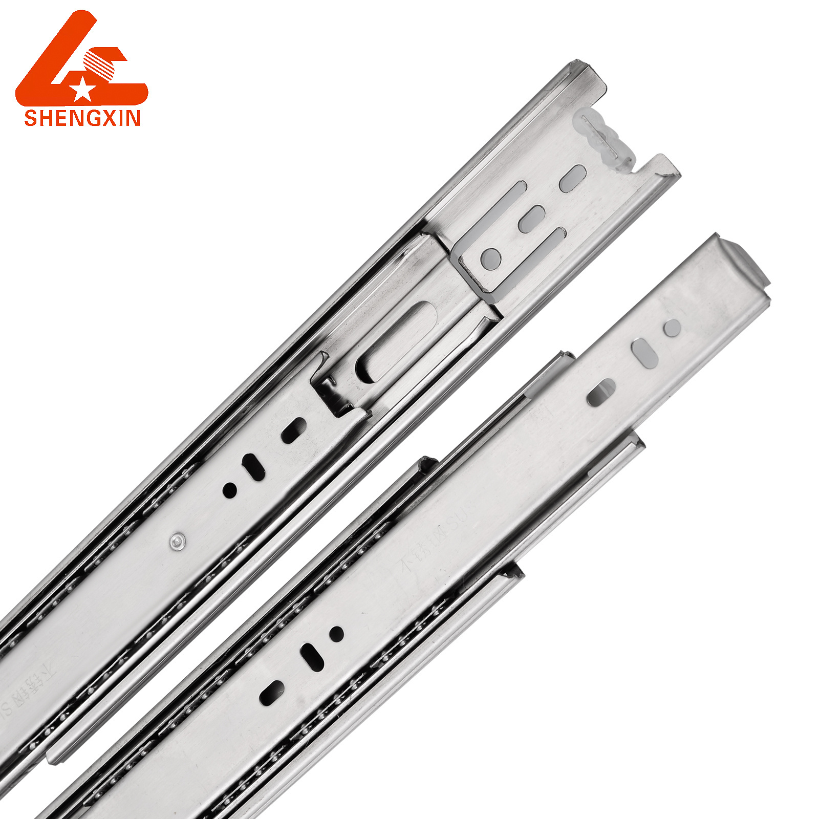 SHENGXIN  40/45mm Telescopic Channel Soft Close Ball Bearing Drawer Slide For Furniture Drawer Slide Rail