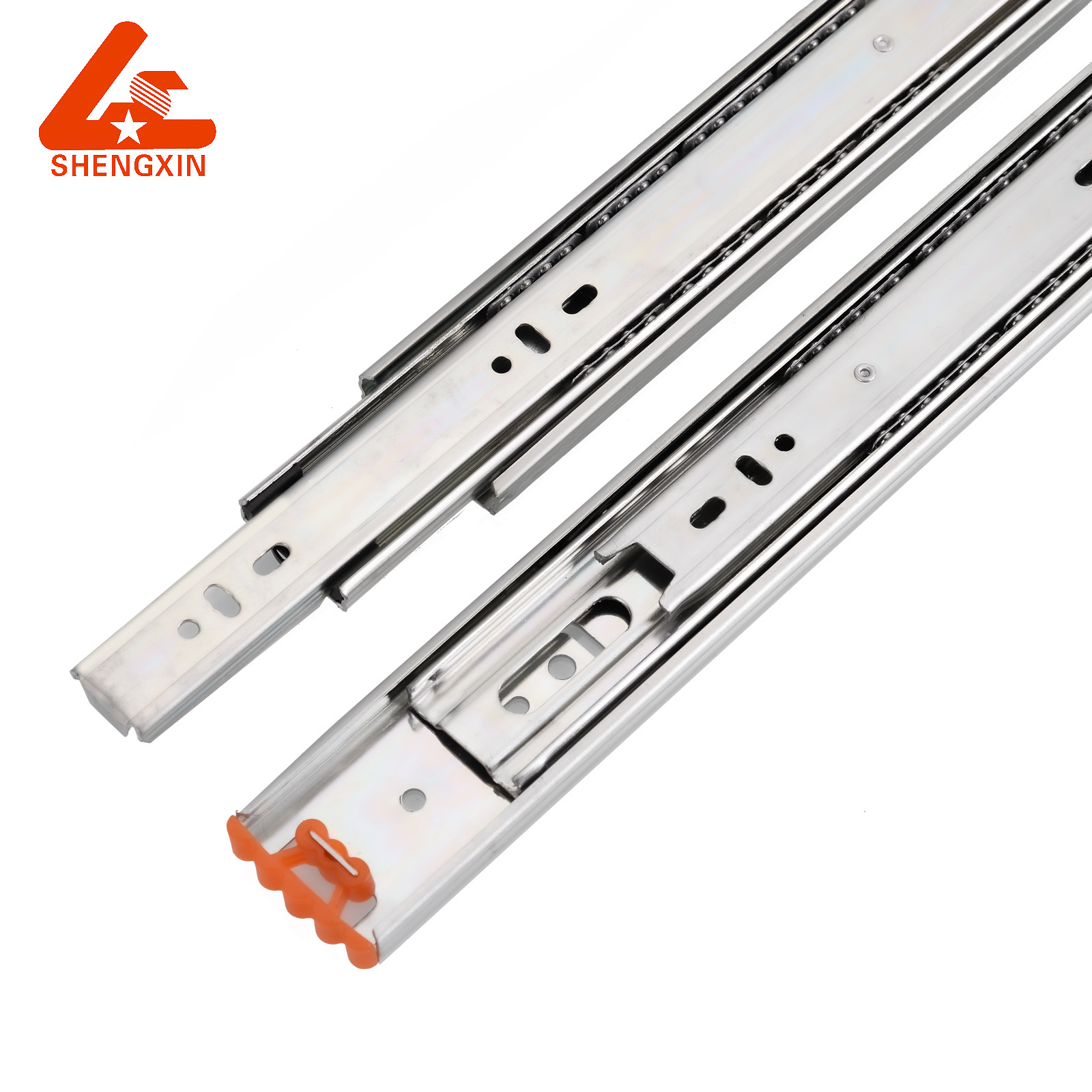 SHENGXIN drawer railing ball bearing undermount drawer slides soft close 40/45mm Zinc/Black  kitchen drawer slide for Furniture