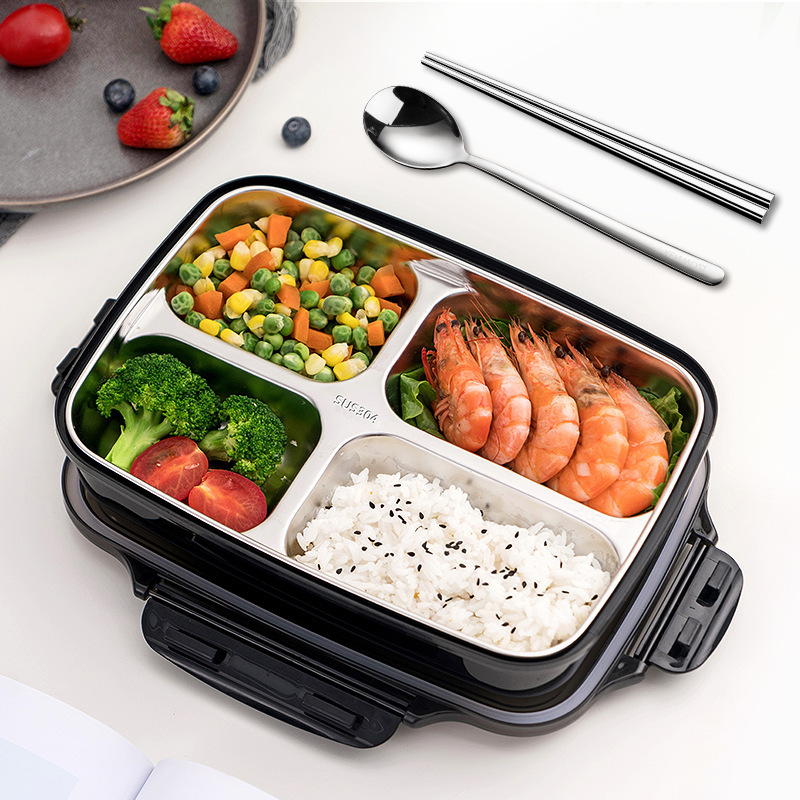 4 Layer 2023 Bag with Lunch Low Price Logo Lock And Large Tin  Bento Box