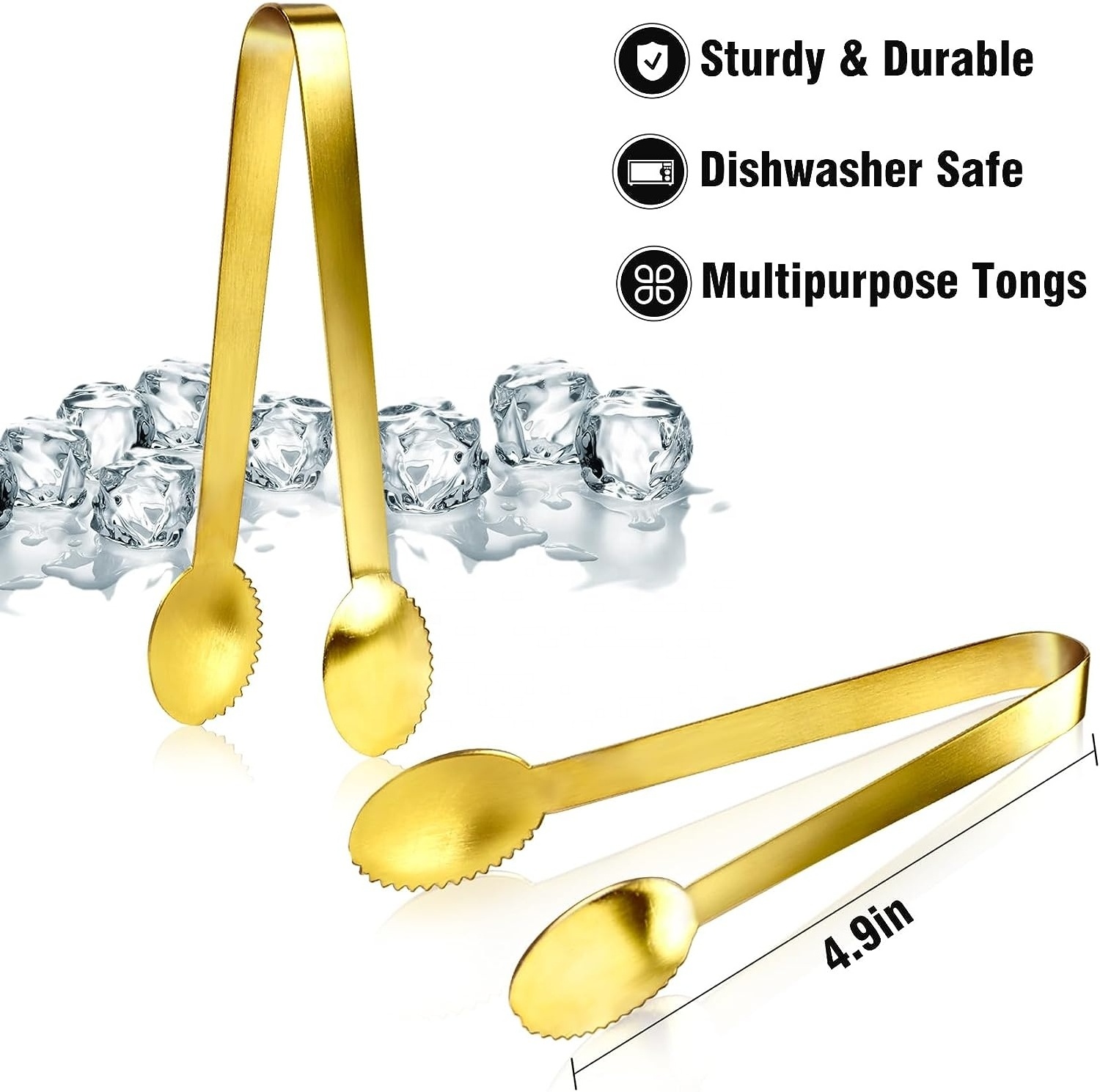 Kitchen Gadgets Sugar Cube Clip Tea Party mini Ice Tongs  stainless steel Small Serving Tongs