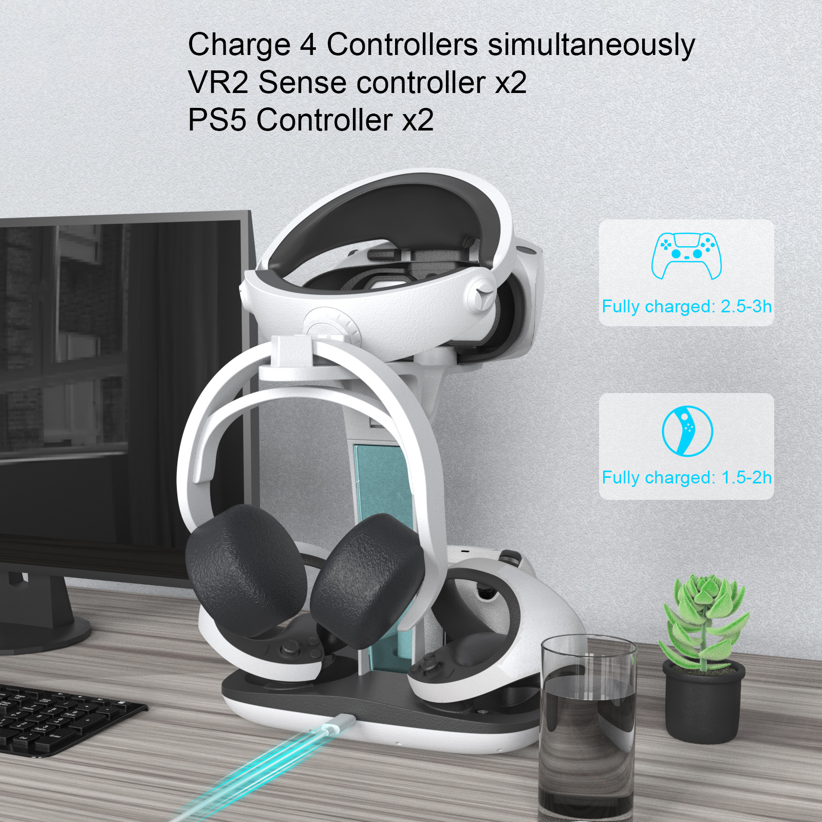 Multi-functional Charging Stand for PS VR 2