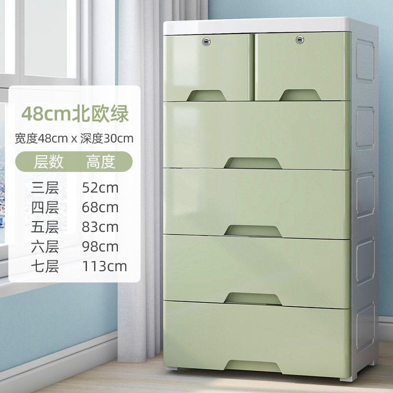 Colorful Plastic bedroom clothes filing storage stackable wheels cabinet with pull-out drawers