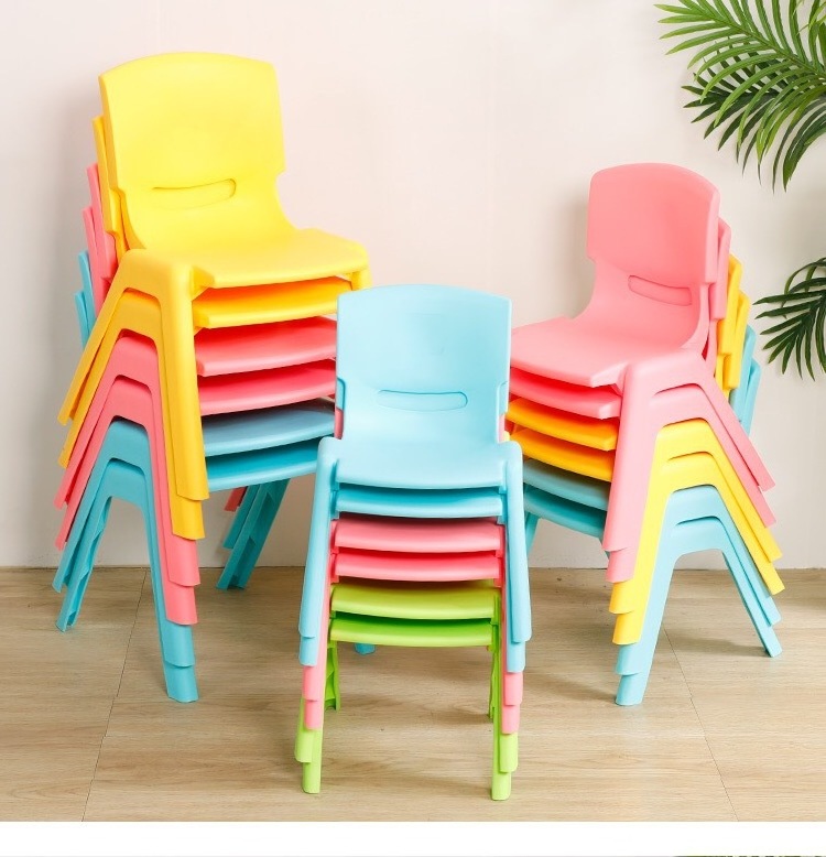 Colourful Kindergarten Kids' Furniture Baby Kids Stackable Outdoor Plastic Children Chair