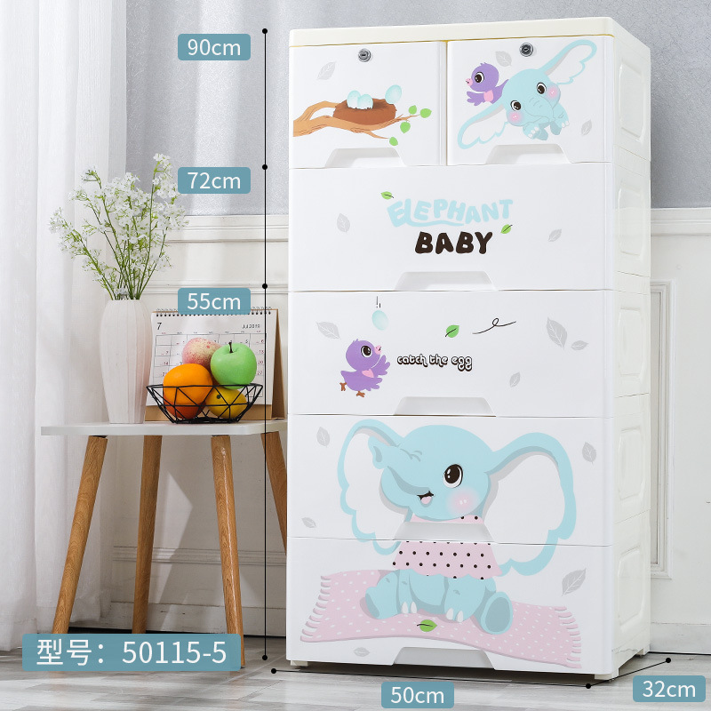 Best Seller PP Baby Plastic Cabinet Children Drawer Storage Cartoon Cupboard Organizer For Kids