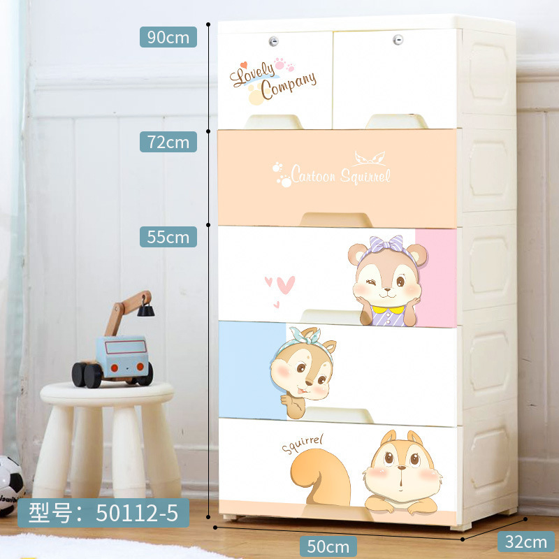 Best Seller PP Baby Plastic Cabinet Children Drawer Storage Cartoon Cupboard Organizer For Kids