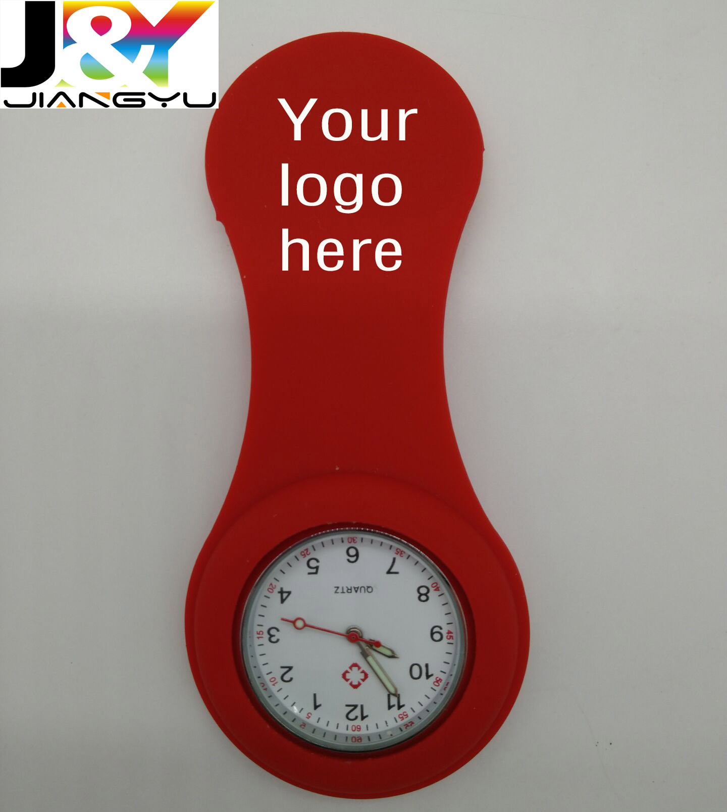 New arrival! Customized Big logo print Silicone nurse FOB watch