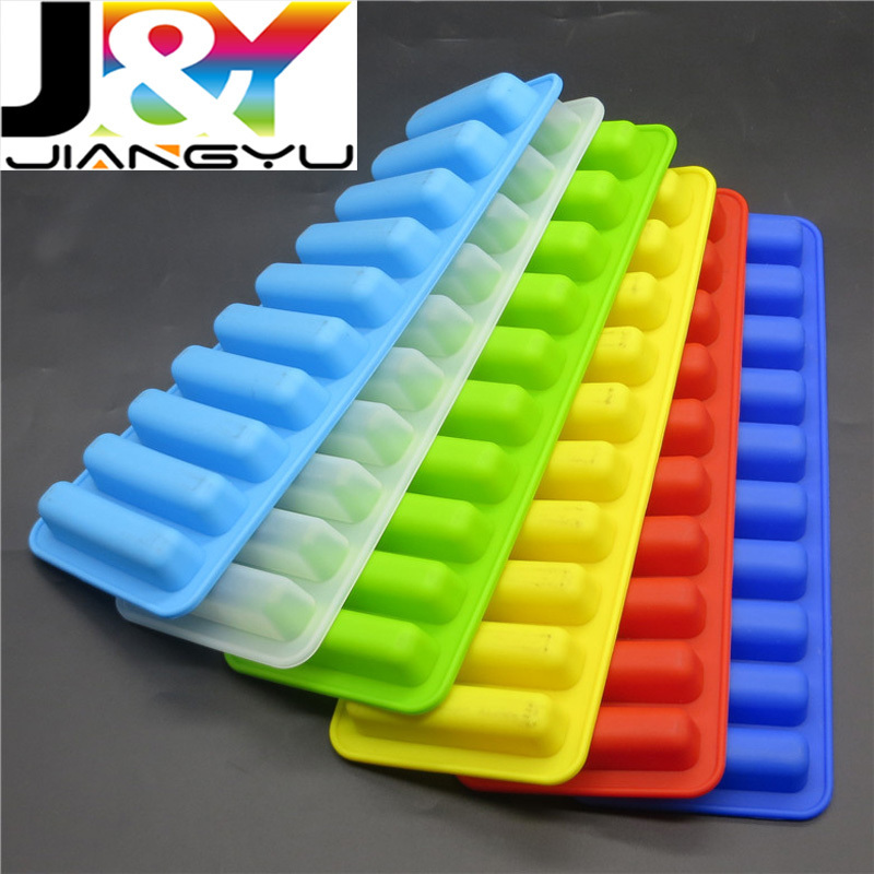 10 cavity Icy Bottle Stick Trays silicone Ice Cube Tray Cylinder Ice Cubes