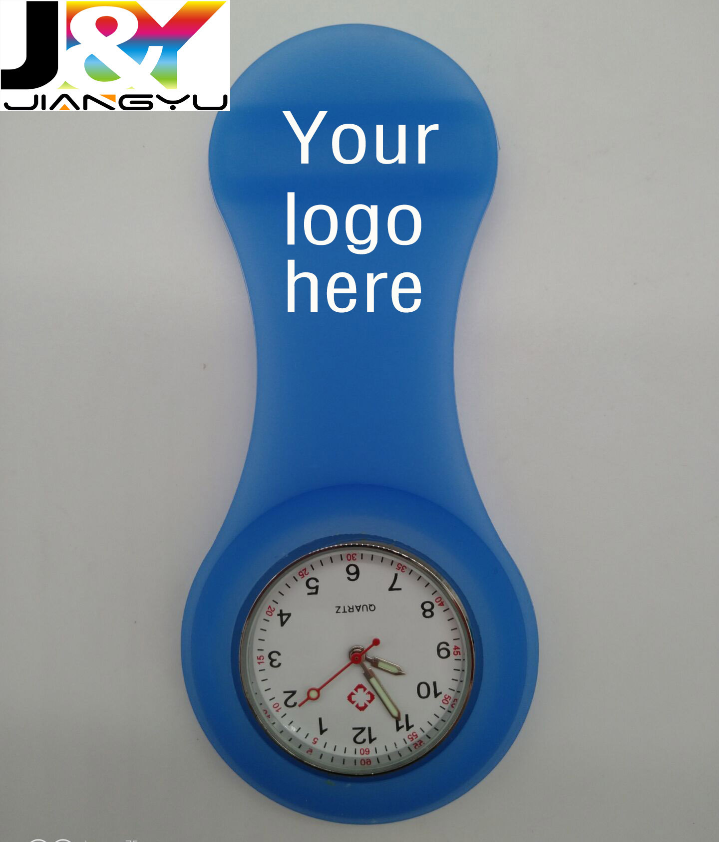 New arrival! Customized Big logo print Silicone nurse FOB watch