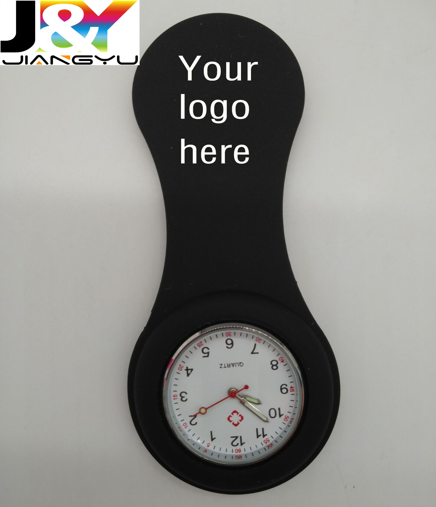 New arrival! Customized Big logo print Silicone nurse FOB watch