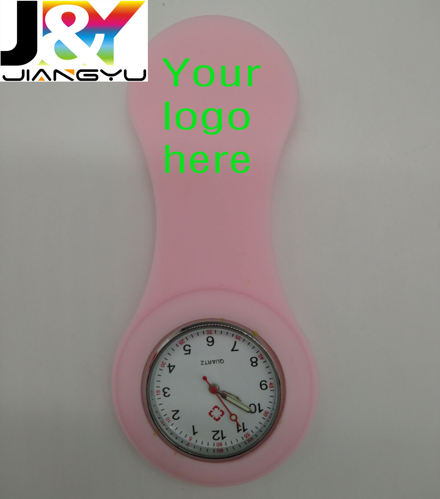 New arrival! Customized Big logo print Silicone nurse FOB watch