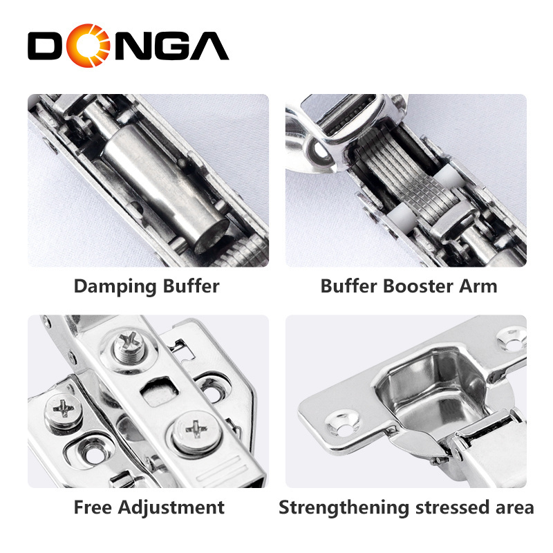 Furniture Combination Hardware 3D Adjustable Convenient Self Closing Kitchen Cabinet Hinges