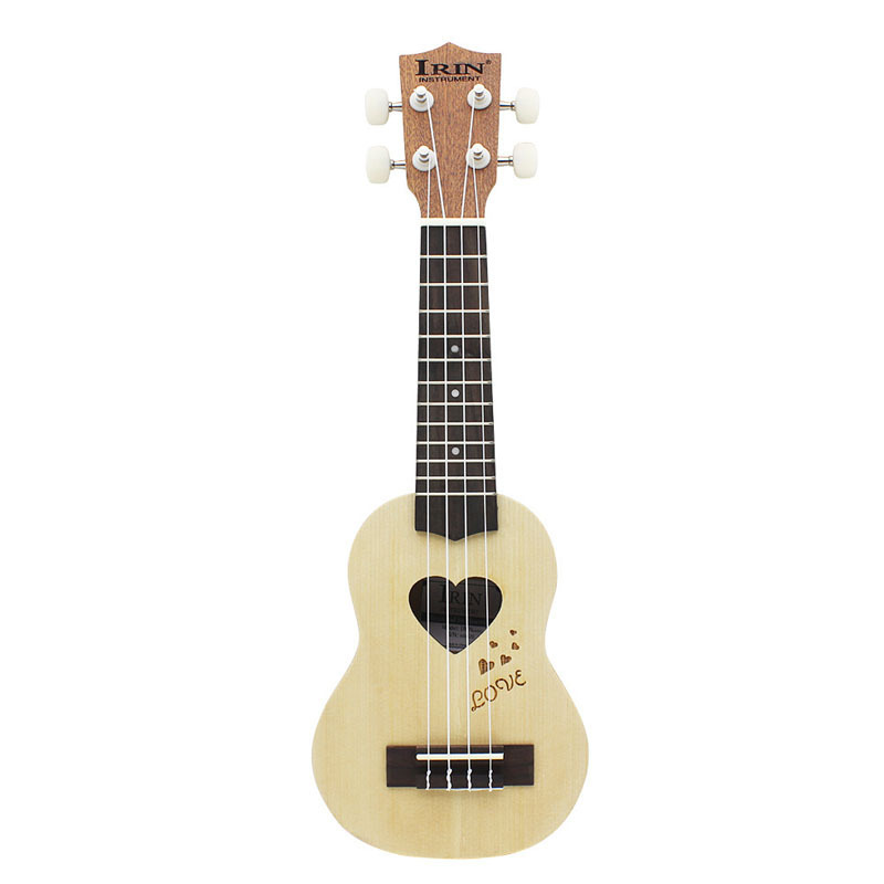 High quality 17 inch  Heart shaped ukulele Couple Four String lead guitar for Beginners' Introduction