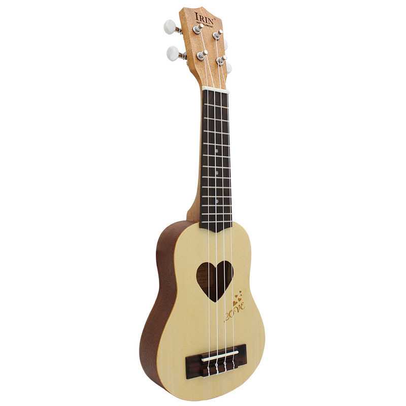 High quality 17 inch  Heart shaped ukulele Couple Four String lead guitar for Beginners' Introduction