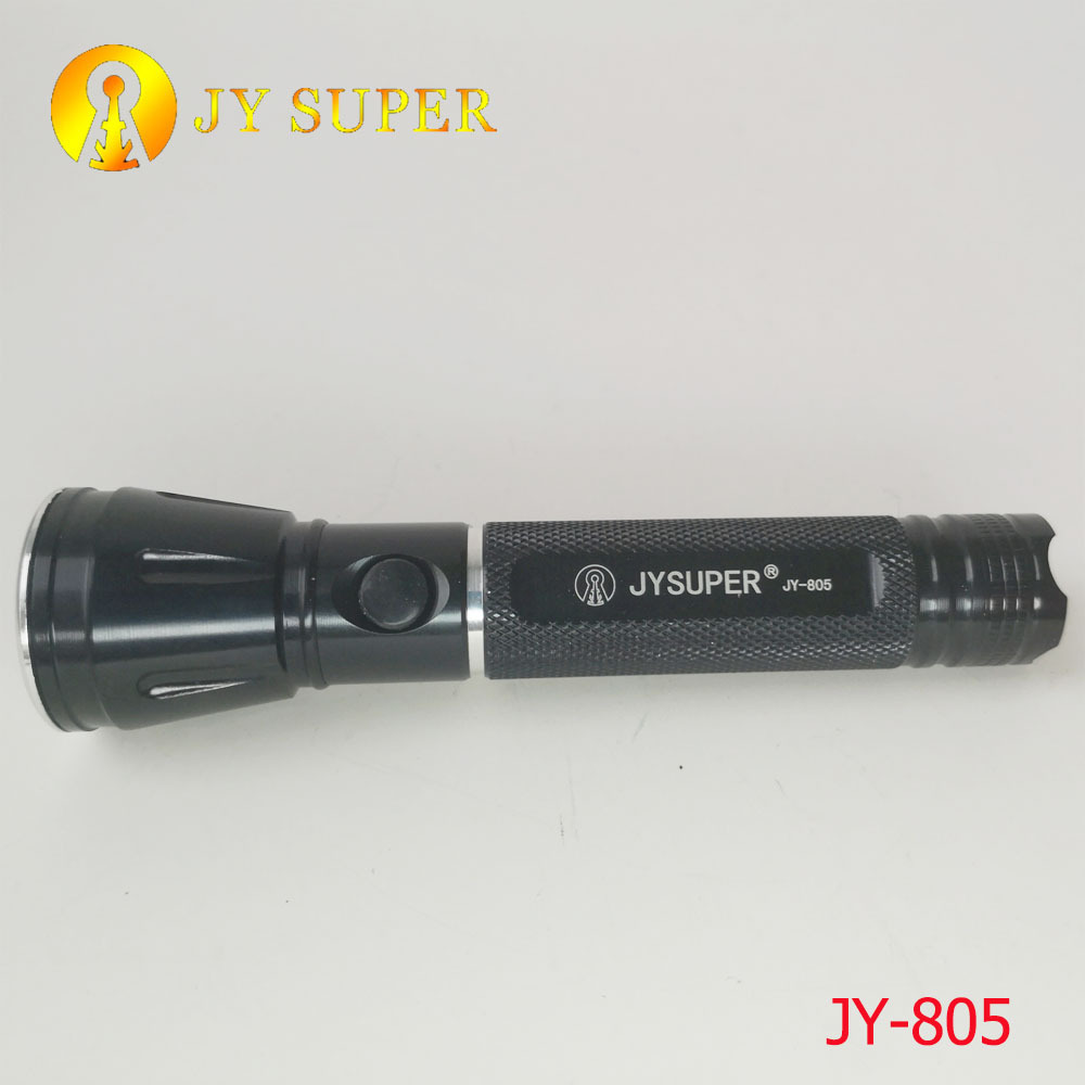 2019 JY SUPER NEW HOT SALE LITHIUM RECHARGEABLE LED METAL TORCH  JY805 FLASHLIGHT