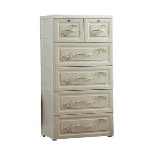 Europe Style 5 Layers Sundries Store Bedroom Plastics Storage Drawers Storage Cabinet