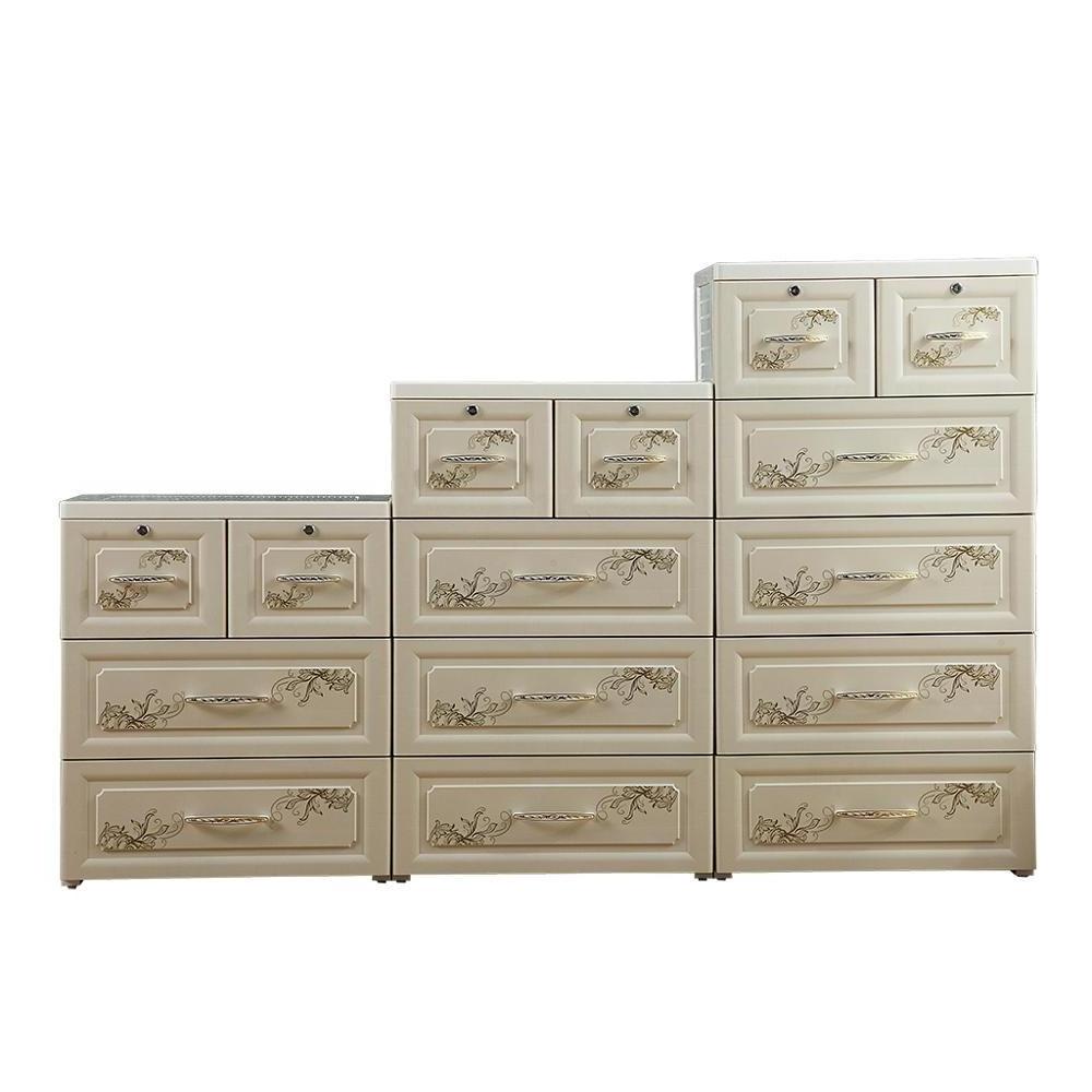 Europe Style 5 Layers Sundries Store Bedroom Plastics Storage Drawers Storage Cabinet