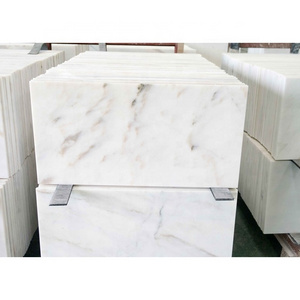 Customized Size Carrara White Marble Tiles for Bathroom