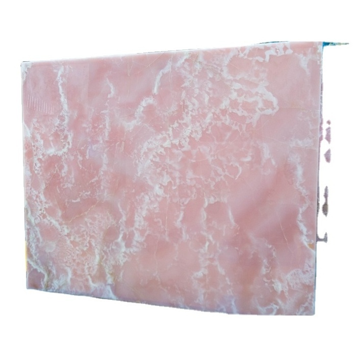 Customized Pink Onyx Marble Slab - Bespoke Elegance for Exquisite Tabletop Countertops