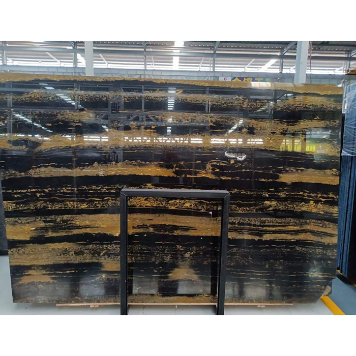 Customize Exotic Portopo Marble - Black and Gold Portoro Wall & Floor Tiles for Luxurious Interiors