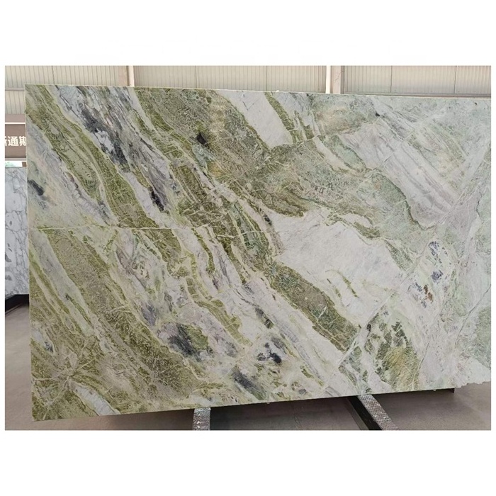 JYS Wholesale China New Ice Green Marble Slabs, Customizable for Countertops, Stairs, Wall Cladding, floor tiles