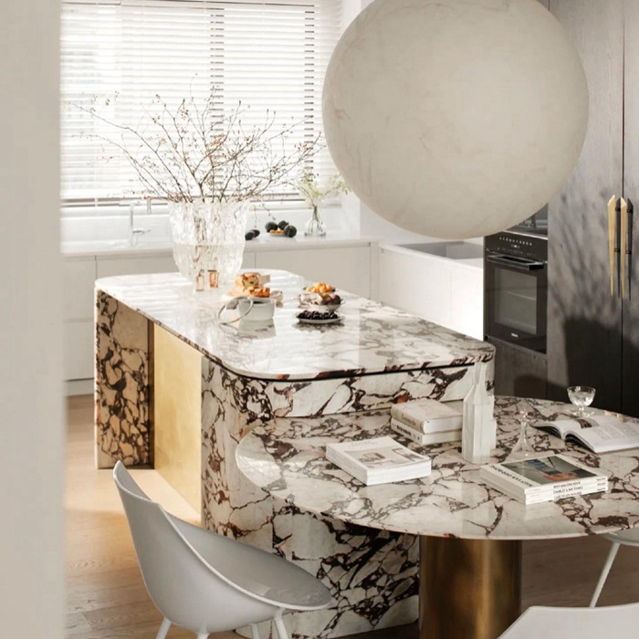 Custom Calacatta Viola Marble Surfaces - Luxury Italian Stone for Exclusive Interiors, Countertops and Feature Walls