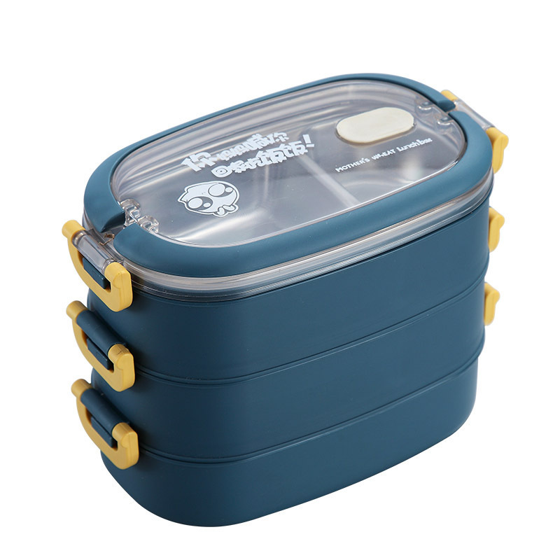 Eco-Friendly Double Layer Bento Box Leakproof Compartment Food Container 304 Multi-layer Stainless Steel Lunch Box