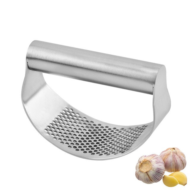 Hot Selling  Kitchen Gadgets Multi-function Manual Ring Shape Handheld Stainless Steel Garlic Press