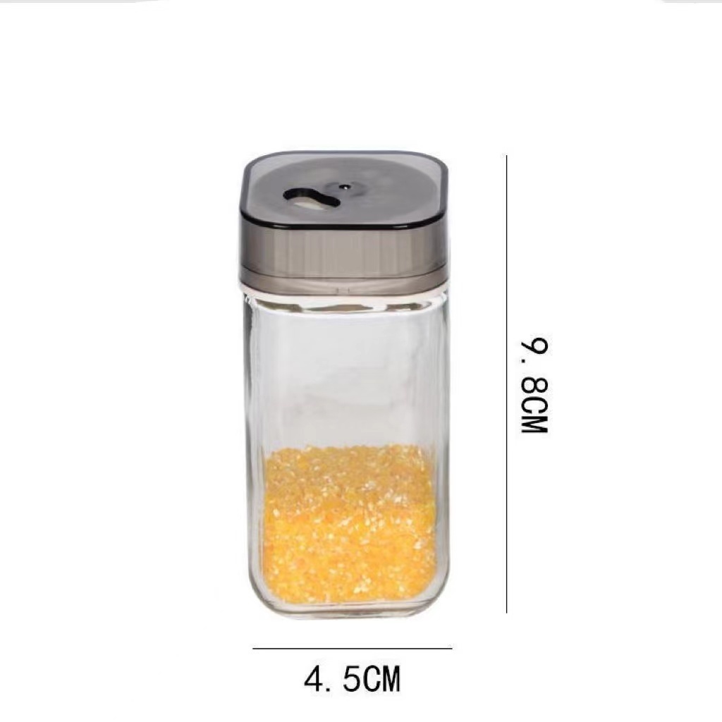 Quantitative salt and sugar control condiment containers Household kitchen press type salt barbecue mason jars