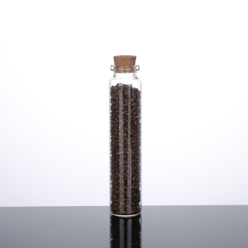 22mm 10ml Jar Glass Bottle Custom Logo Mini Potion Vials Glass Cork Bottle Jars Test Tube With Cork Clear