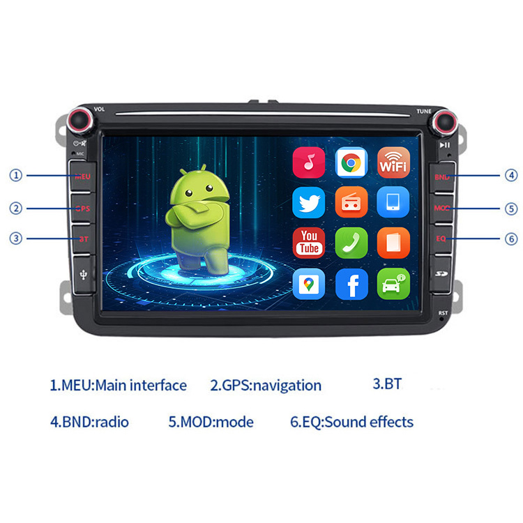 Car Stereo for VW 2 din RAM 2GB ROM 32GB 1280*720 Capacitive Touch Screen fm am dsp car radio audio video system