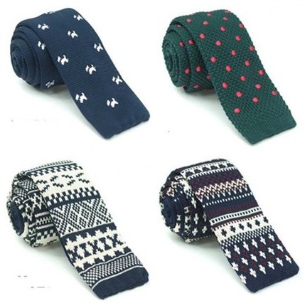 Stripe Colorful Knitted Man Ties