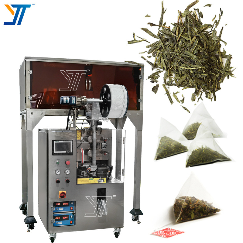 Automatic Mesh Triangle Filter Nylon Silk Leaf Herb Teabag Pyramid Tea Bag Sachet Packing Machine For Small Business