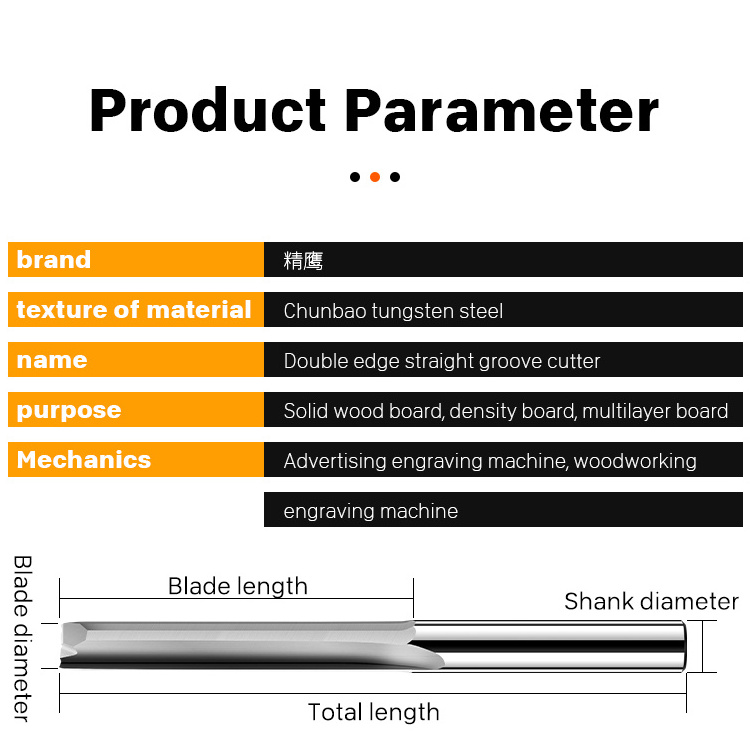 Custom all sizes Milling Cutters Tungsten Carbide Two Flutes Straight Bits End Mills CNC Router Engraving Bit