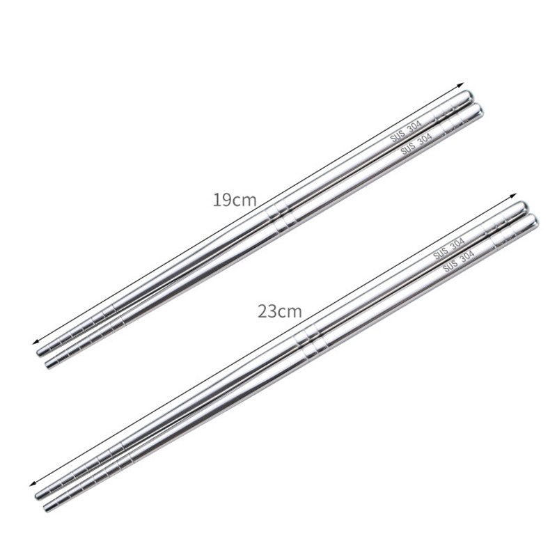 Custom Stainless Steel Restaurant Easy Red Reusable Gift Box Korean Japanese Metal Chopsticks