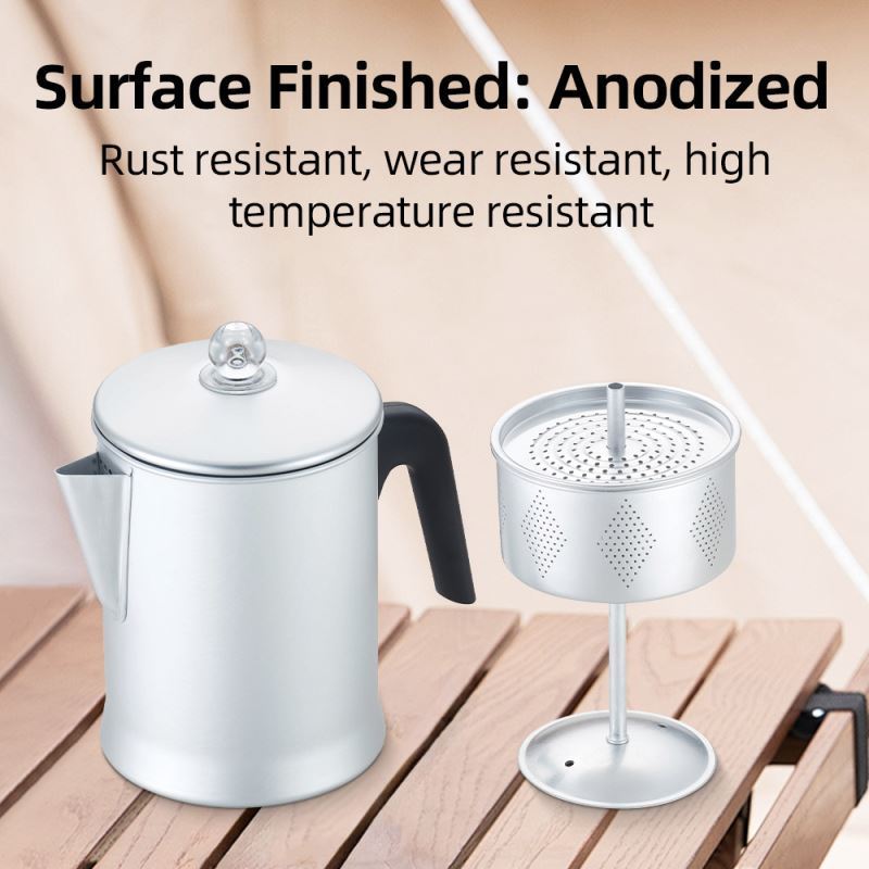 Free Sample BSCI New Design Outdoor Wholesale Camping Foldable Kettle Coffee Percolator Camping With Cup