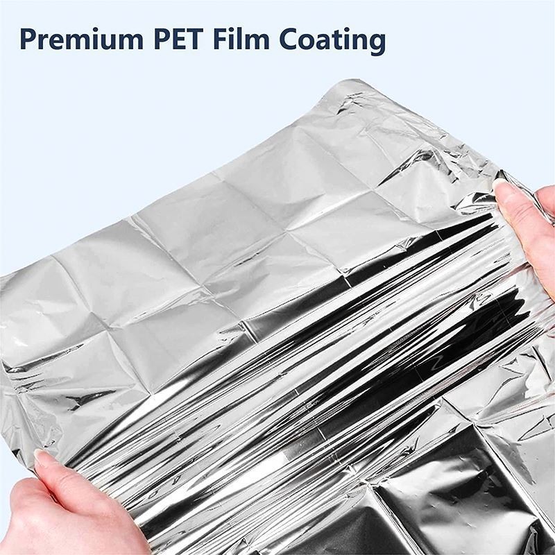 Free Sample 130*210cm Survival Gear Emergency Camping Shelter PET Film Coating Thermal Blanket