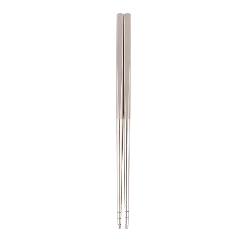 Free Sample CE Outdoor Accessories Kitchen Travel Camping Solid Square Pure Titanium Chopsticks Tableware