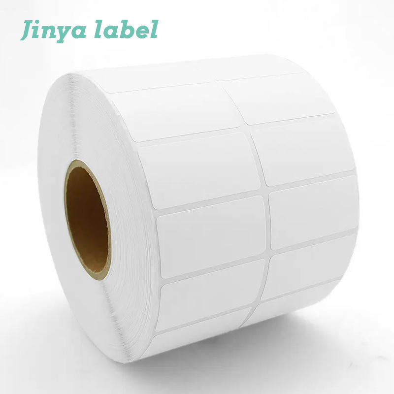 Jinya Customized Size Thermal Transfer Paper Blank Label Rolls Custom Roll Stickers Transfer Paper For Label Printer