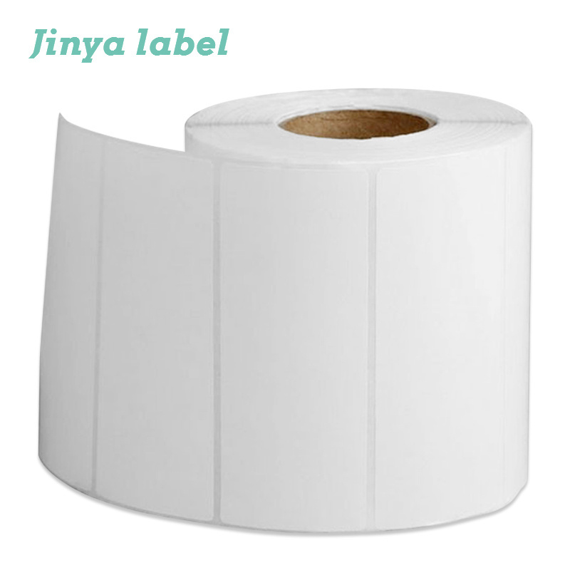 Jinya Customized Size Thermal Transfer Paper Blank Label Rolls Custom Roll Stickers Transfer Paper For Label Printer