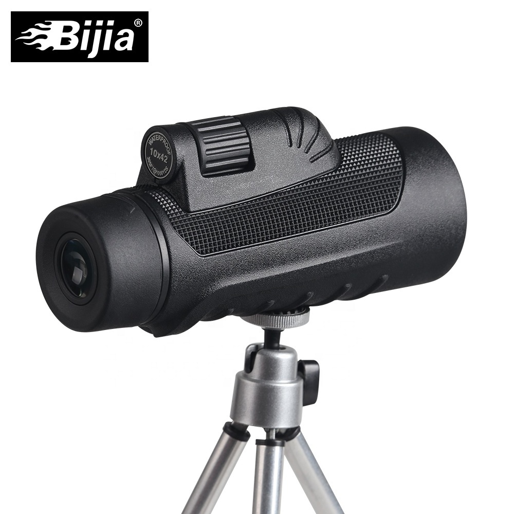 BIJIA 10x42  Optics High-definition Monocular Telescope  Powerful Monocular for hunting ,bird watching and concert