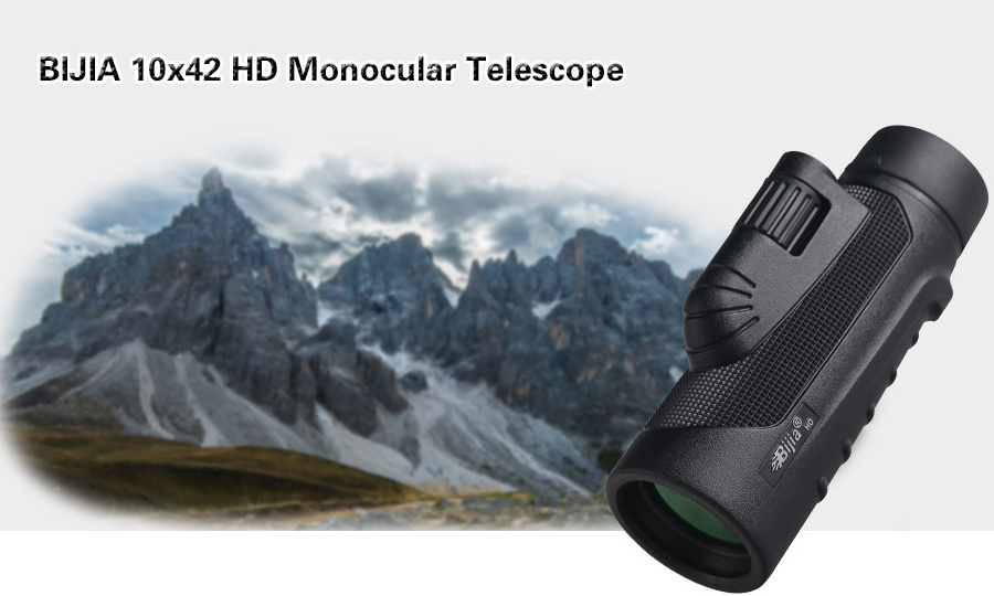 BIJIA 10x42  Optics High-definition Monocular Telescope  Powerful Monocular for hunting ,bird watching and concert