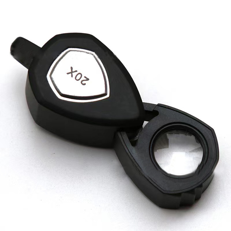 BIJIA 20x15mm Mini Microscope Jewelers Magnifiers with  Powerful Doublet, Chrome Plated,  magnifying glass  jewelry loupe magnif