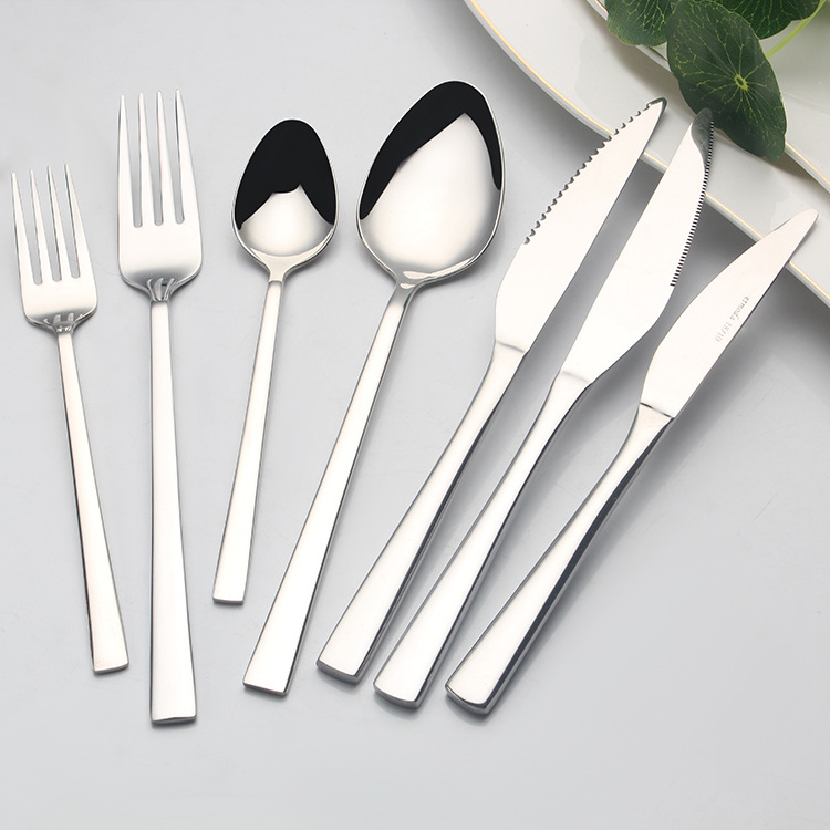 Kitchen cutlery sets luxury high quality Stainless Steel Spoon Fork Knife Cutlery Set for Hotel