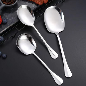 High Quality Rice Salad Serving Spoon Stainless Steel Large Serving Spoons for Buffet Restaurant