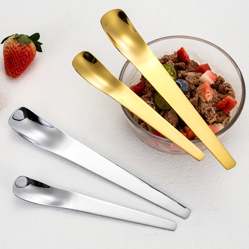 WANKAI Fashional Colorful Stainless Steel 304 Dessert Coffee Ice Cream Spoons Stainless Steel Tea Spoon