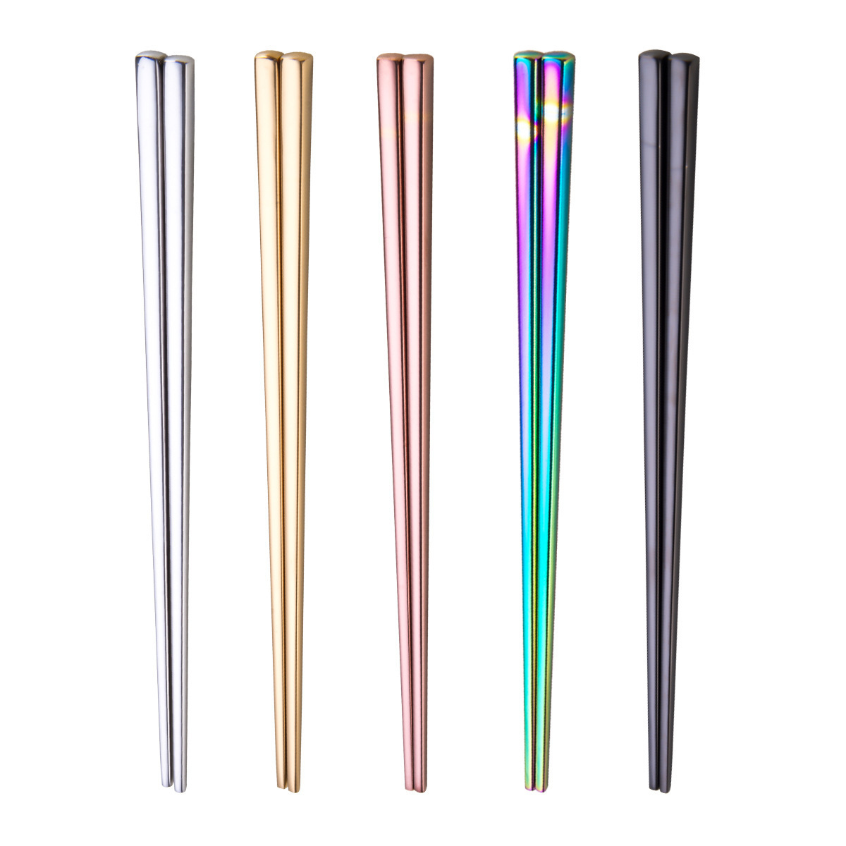 Korean Custom Color Stainless Steel Metal Titanium Chopsticks For Sushi Wedding Gift Souvenirs