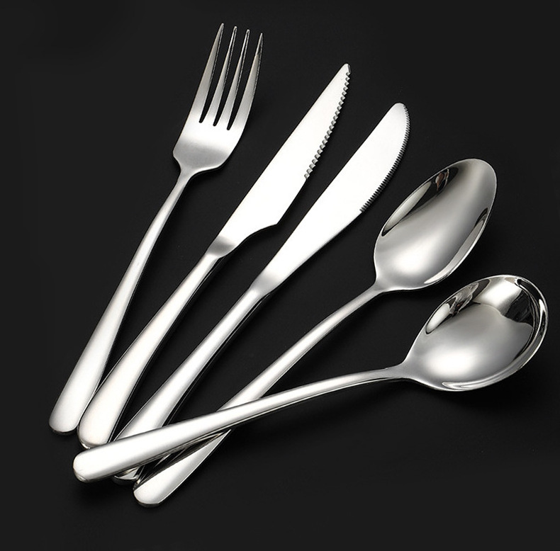 WANKAI 18/10 Stainless Steel Shiny Talheres Wedding Cutlery Gold Silverware Elegant Flatware Set