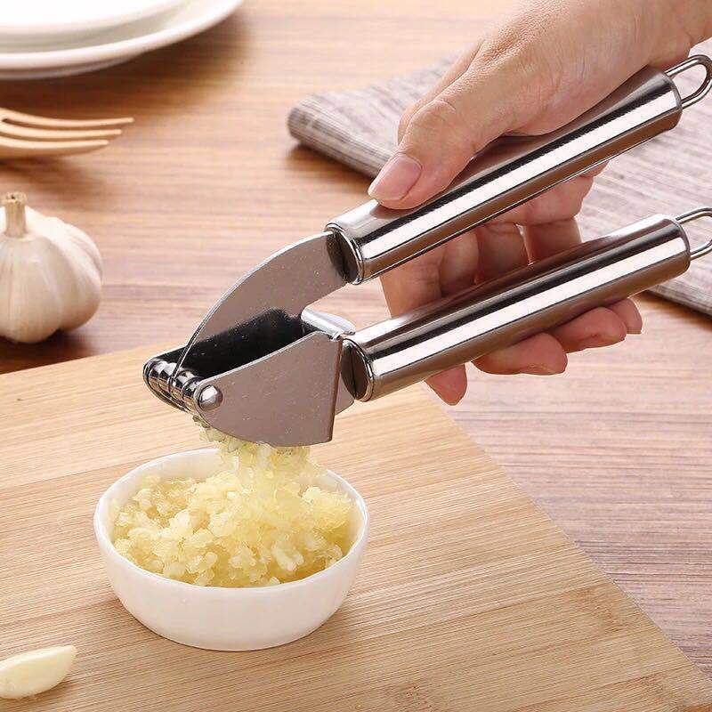 Household Manual Garlic Press Tool Stainless Steel Garlic Masher Kitchen Gadget Garlic Press Crusher Grinder